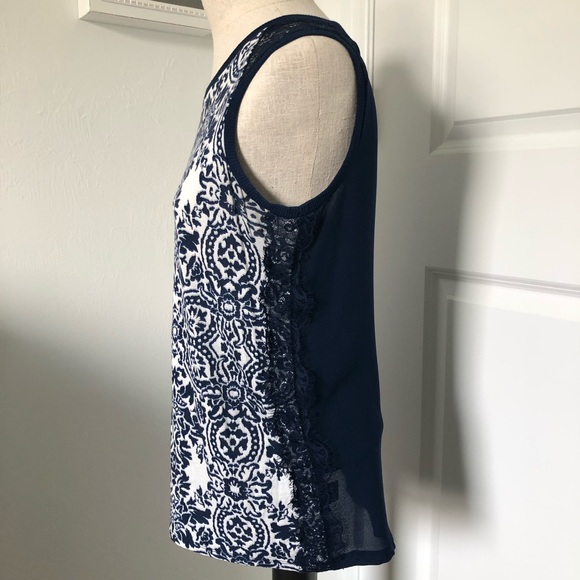 Ana Mixed Media Sleeveless Top - Picture 3 of 8